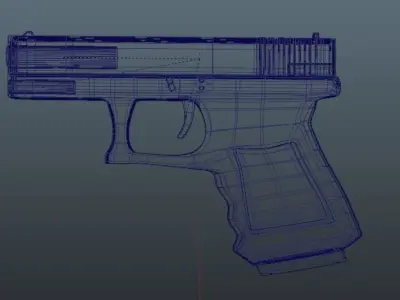 Glock 19 Gen 3 For FPS Games Low-poly 3D model