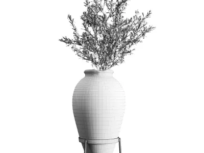 Antique Vessel And Olive Branch 3D model