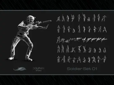 400 US Marine Corps 3D Model Pack