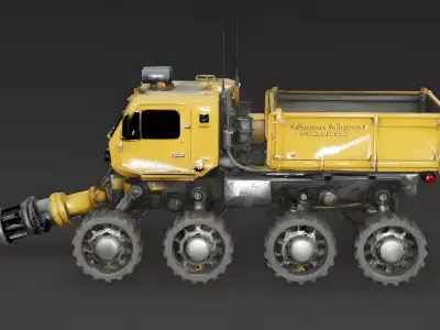 Realistic Aegis Mining Rover 3D Model Low-poly 3D model