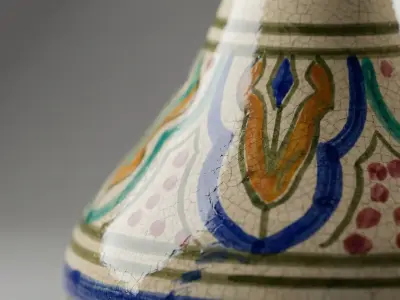 Realistic Traditional Moroccan Ceramic Vase - PBR Low-poly 3D model