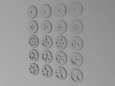 gears 3d model set of 3D model