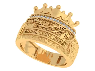 No Risk No Reward Ring 3D print model