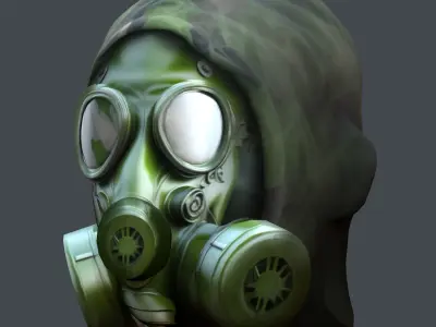 Helmet 3d model military combat Military Low-poly Low-poly 3D model 28