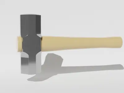Hammer Free low-poly 3D model 5