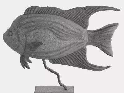 fish statue 1 3D model