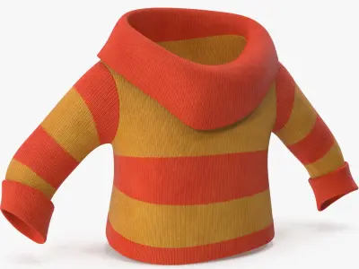 Cartoon Sweater Orange 3D model