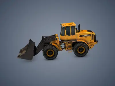 Wheel Loader Rigged Low-poly 3D model