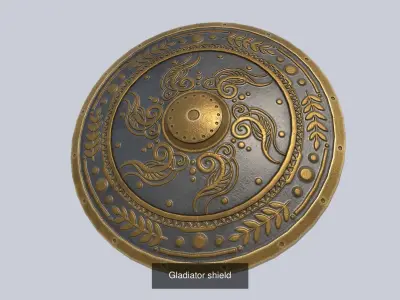 Gladiator shield collection 3D Model Pack