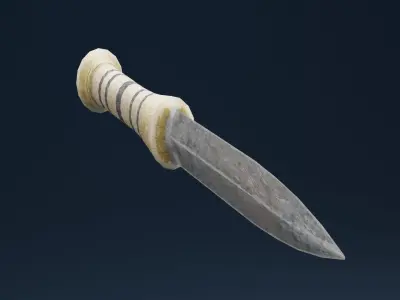 Golden Dagger 2 Low-poly 3D model