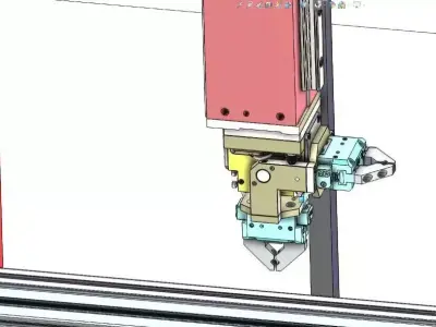 CNC Machine Loading and Unloading Automation System 3D model