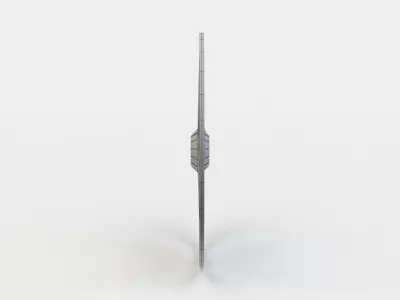 Wheel wooden clock Low-poly 3D model