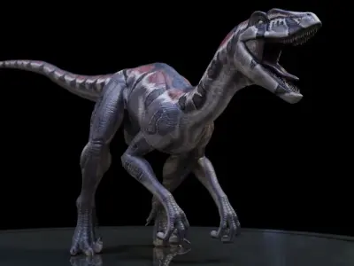 3D Velociraptor dinosaur Low-poly 3D model