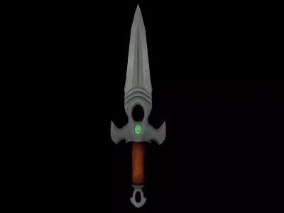 Dagger HandPaint Low-poly 3D model