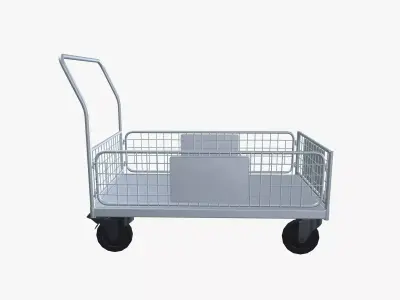 Hand Truck Low-poly 3D model 9