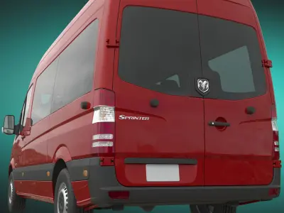 Dodge Sprinter 2500 minibus L2H2 3D model