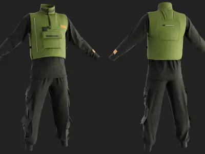 2 Tactical outfits for men vol02 3D model