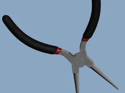 Wire pliers tool Low-poly 3D model