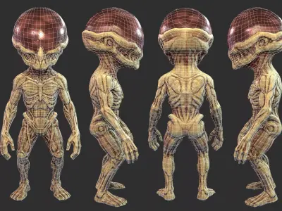 Alien Minion - Horror Enemy Character - Game Ready Low-poly 3D model
