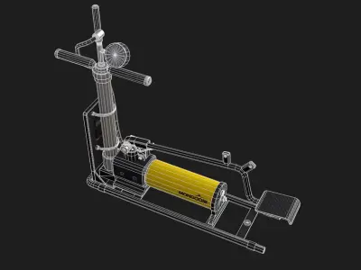 Oil injection pump Low-poly 3D model