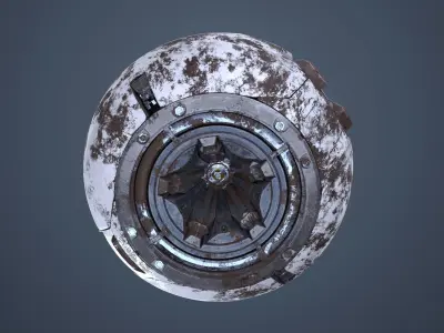 Surveillance Drone Mk1 Rusted 3D model