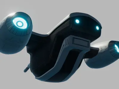 Sci Fi Robot Drone  Low-poly 3D model