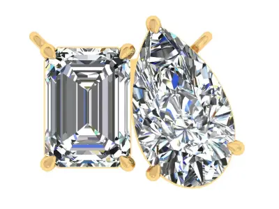 Pear And Emarald Stone Pendent 3D print model