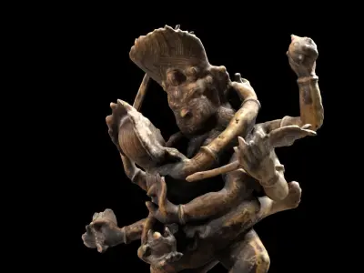 Yab-Yum Tibet Bronze Statue Happy Buddha 3D model