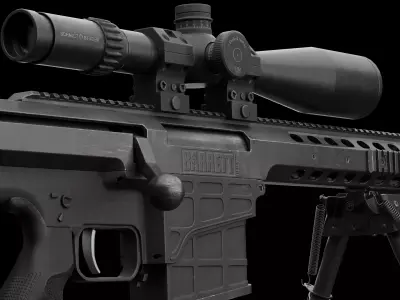 Barret 98B Low-poly 3D model