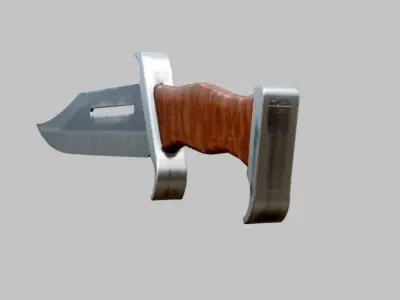 old knife Low-poly 3D model purchase