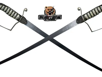 Naval Artillery Sword Pirate Anchor Blade Cutlass Sailor Low-poly 3D model