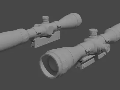Aim or  Riflescope  Free low-poly 3D model