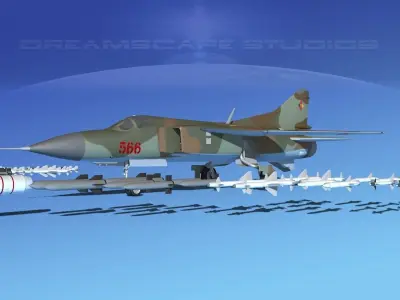 Mig 23 Flogger B V14 East Germany 3D model