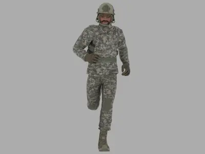 Rigged Soldier 04 3D model