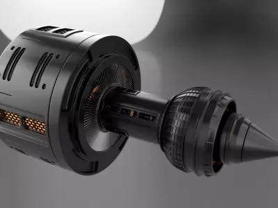 DC machine range hood engine 3D model