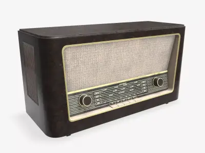 Vintage radio receiver 02 3D model
