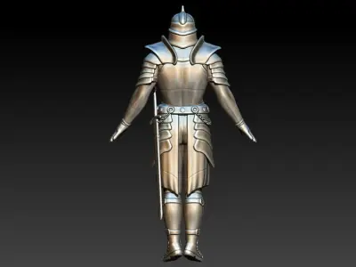 Knight in Shining Armour Pendant 3D print model buy