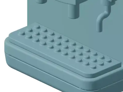 Plastic Coffee Maker Machinery Toy 3D model