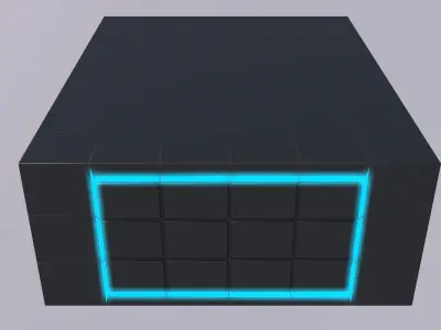 Sci Fi Room Low-poly 3D model 42