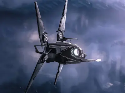 Colibri Drone spaceship Free low-poly 3D model