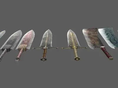 weapon sword Low-poly 3D model buy