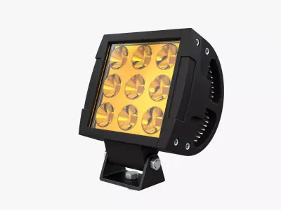 Small Amber LED Light Bar V2 3D model