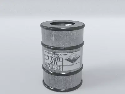 laos Game Drum Container Low-poly 3D model