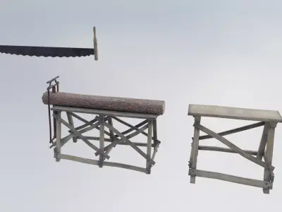 Table Saw Low-poly 3D model purchase