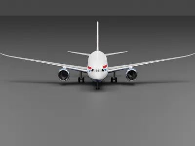 Boeing 787-8 British Airways Livery 3D model
