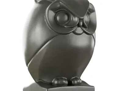 Stone figurine of an owl 3D model