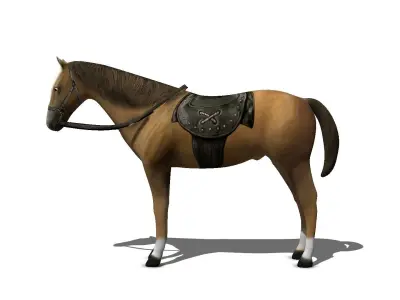 Horse Low-poly 3D model shop