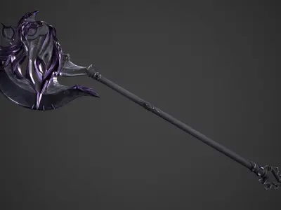 Fantasy Axe Low-poly 3D model buy