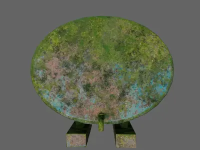 tanker 2 old tank with moss Low-poly 3D model
