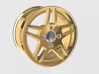 wheel gold 3D model